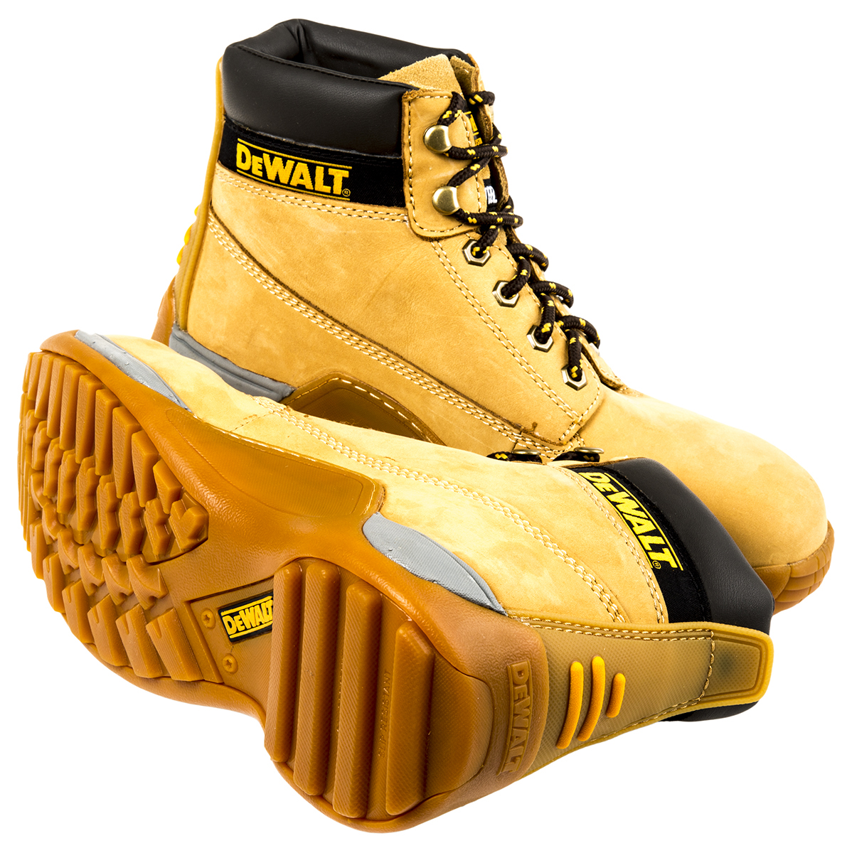 apprentice-size-8 DeWALT Apprentice Honey Steel Toe Capped Men's Safety Boots 8, EU 42 EN 345 SB, EN ISO 20345:2011