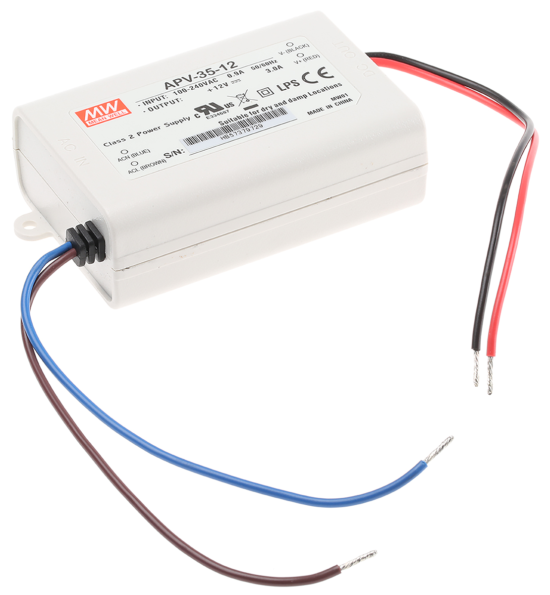 MEAN WELL LED Driver, 12V Output, 36 W Output, 3A