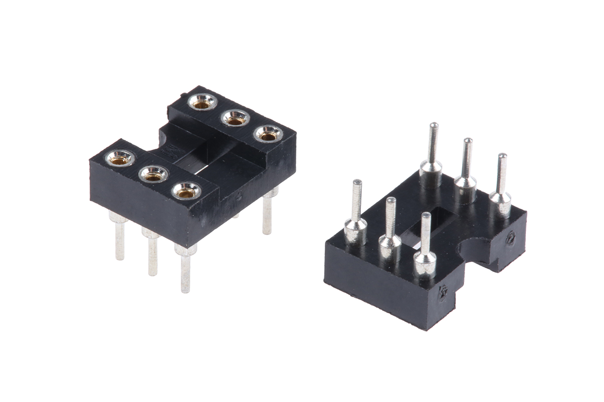 ASSMANN WSW 2.54 mm Pitch Vertical 6 Way, Through Hole Turned Pin Open Frame DIL Socket, 3A