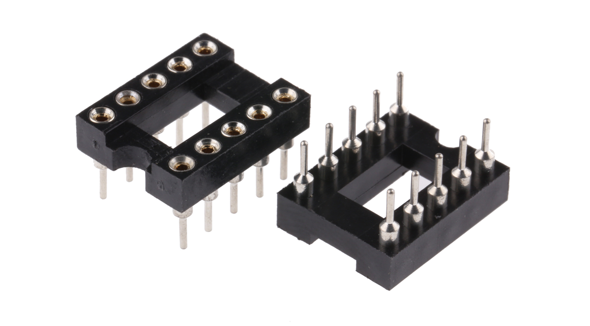 ASSMANN WSW 2.54 mm Pitch Vertical 10 Way, Through Hole Turned Pin Open Frame DIL Socket, 3A