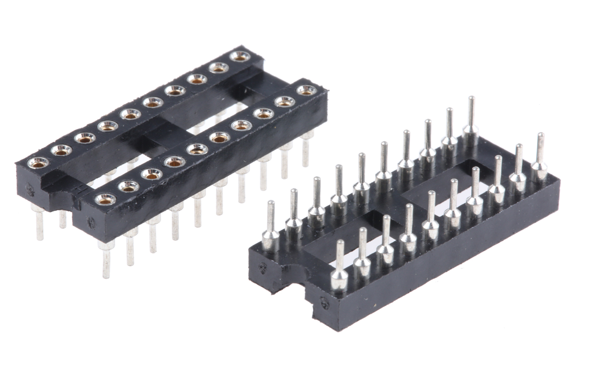 ASSMANN WSW 2.54 mm Pitch Vertical 20 Way, Through Hole Turned Pin Open Frame DIL Socket, 3A