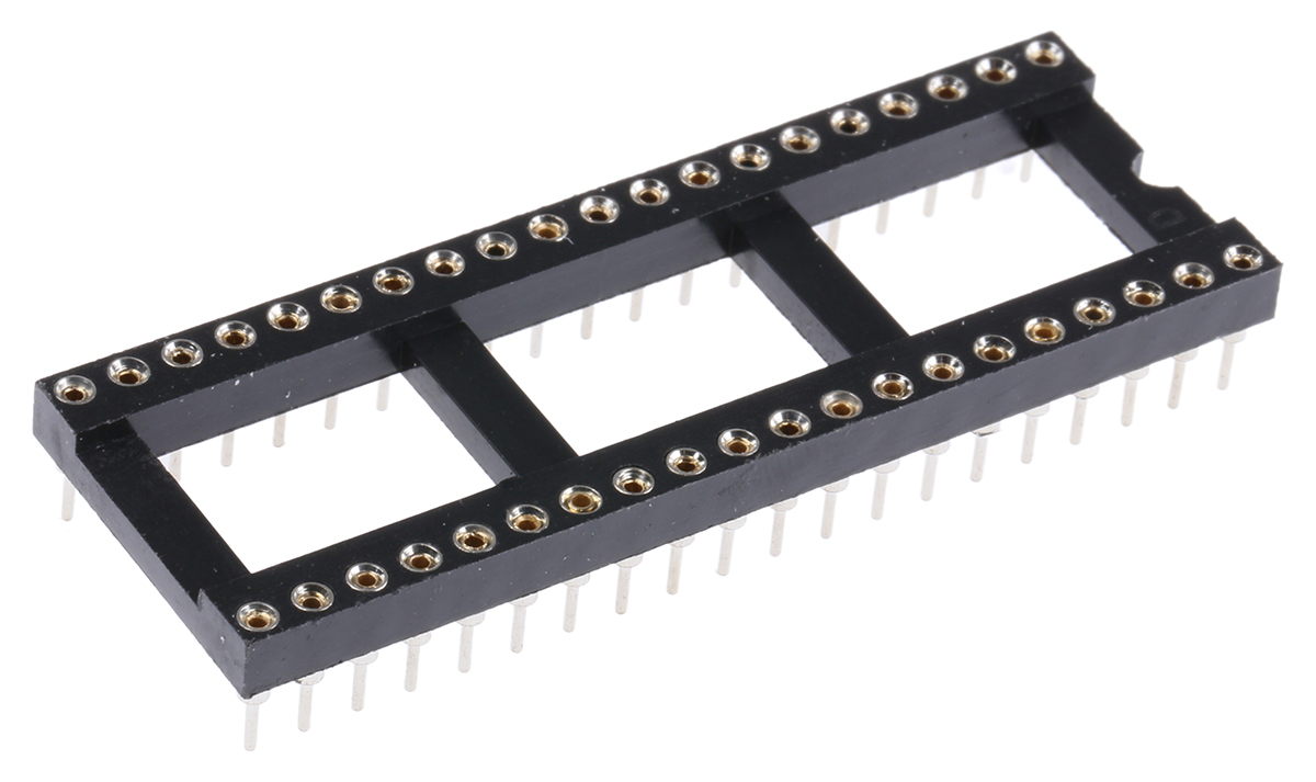 ASSMANN WSW 2.54 mm Pitch Vertical 40 Way, Through Hole Turned Pin Open Frame DIL Socket, 3A