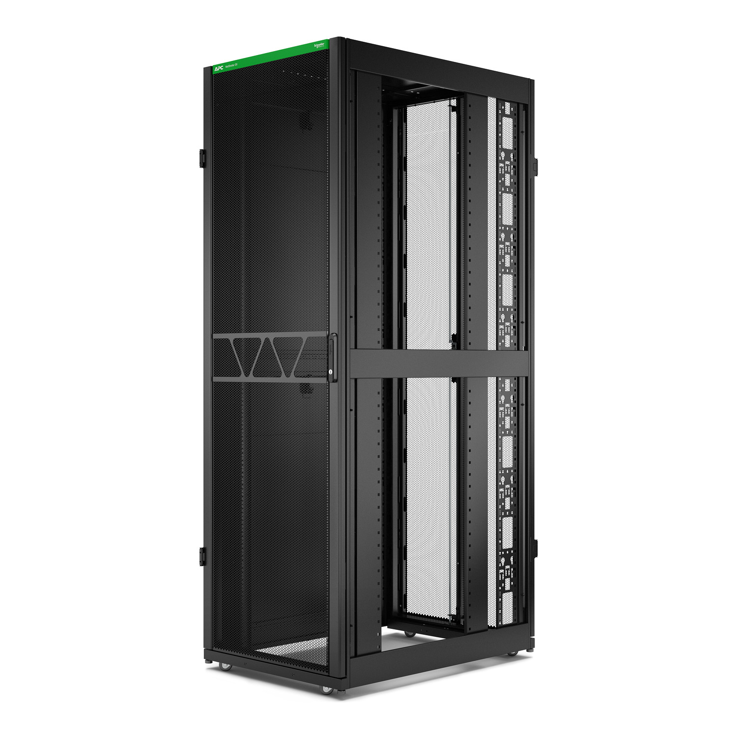 APC NetShelter SX Series Black 45 U Steel Enclosure , with 4 Post Frame, 1070 mm, 2258 mm Height 750 mm