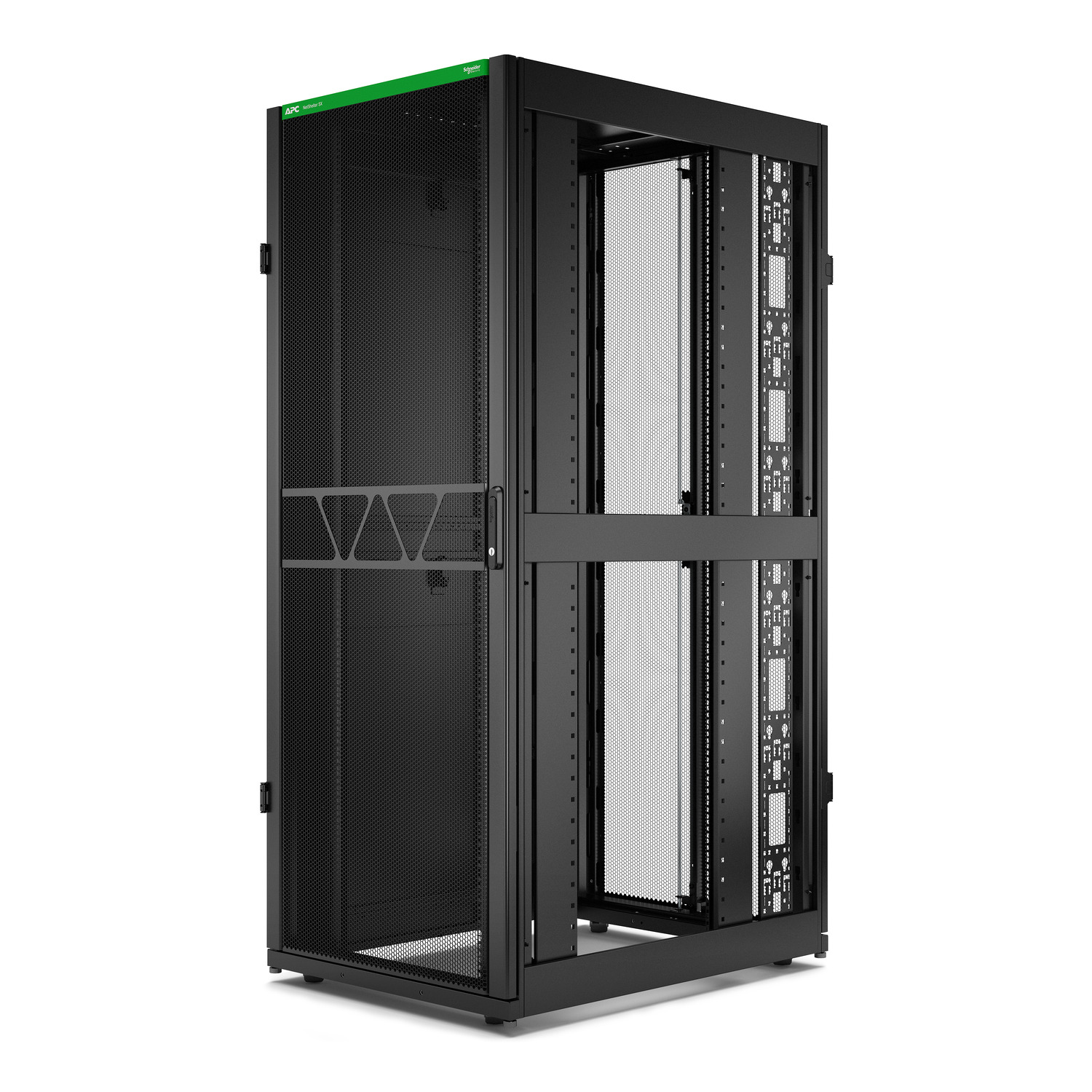 APC NetShelter SX Series Black 42 U Steel Enclosure , with 4 Post Frame, 1070 mm, 1991 mm Height 800 mm
