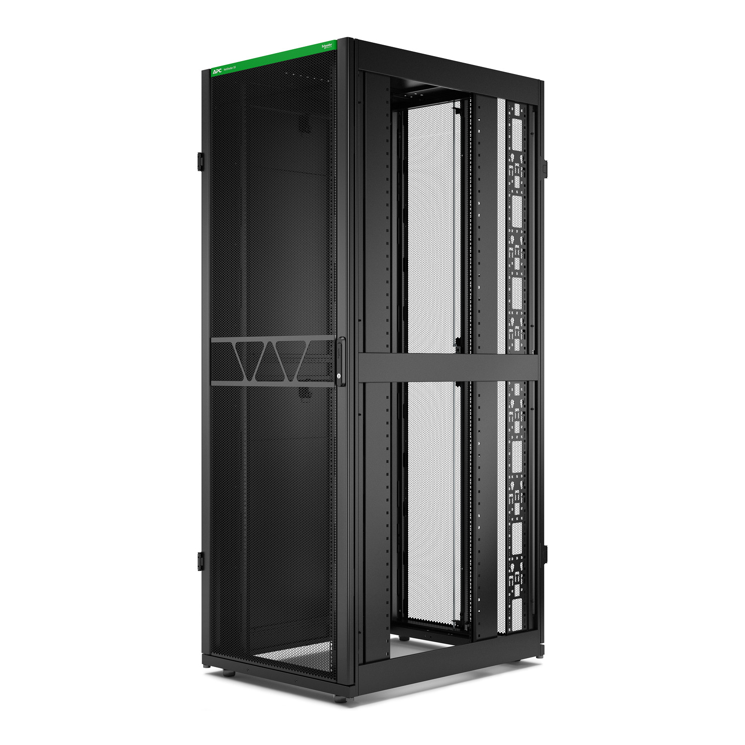 APC NetShelter SX Series Black 48 U Steel Enclosure , with 4 Post Frame, 1070 mm, 2258 mm Height 800 mm