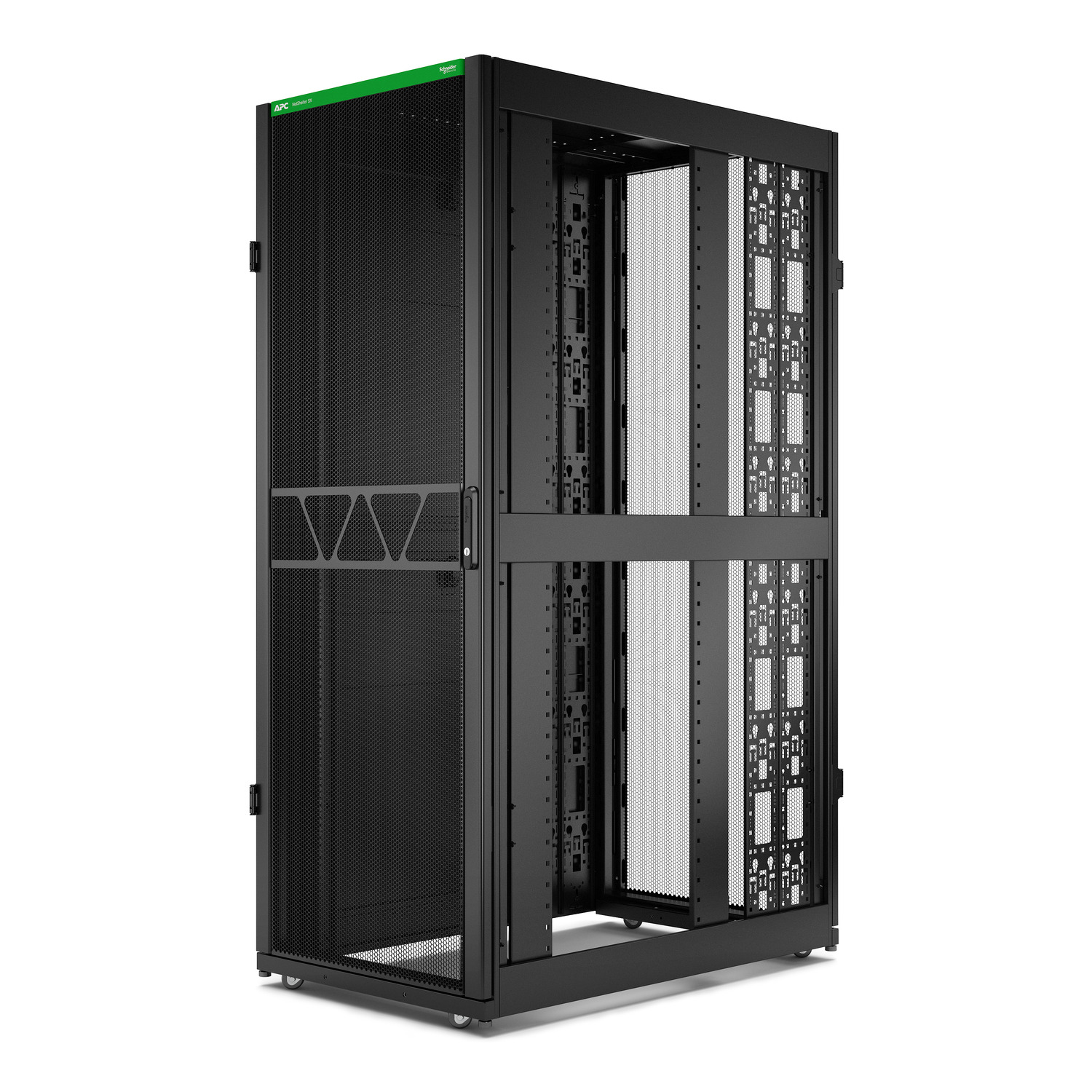 APC NetShelter SX Series Black 42 U Steel Enclosure , with 4 Post Frame, 1200 mm, 1991 mm Height 750 mm