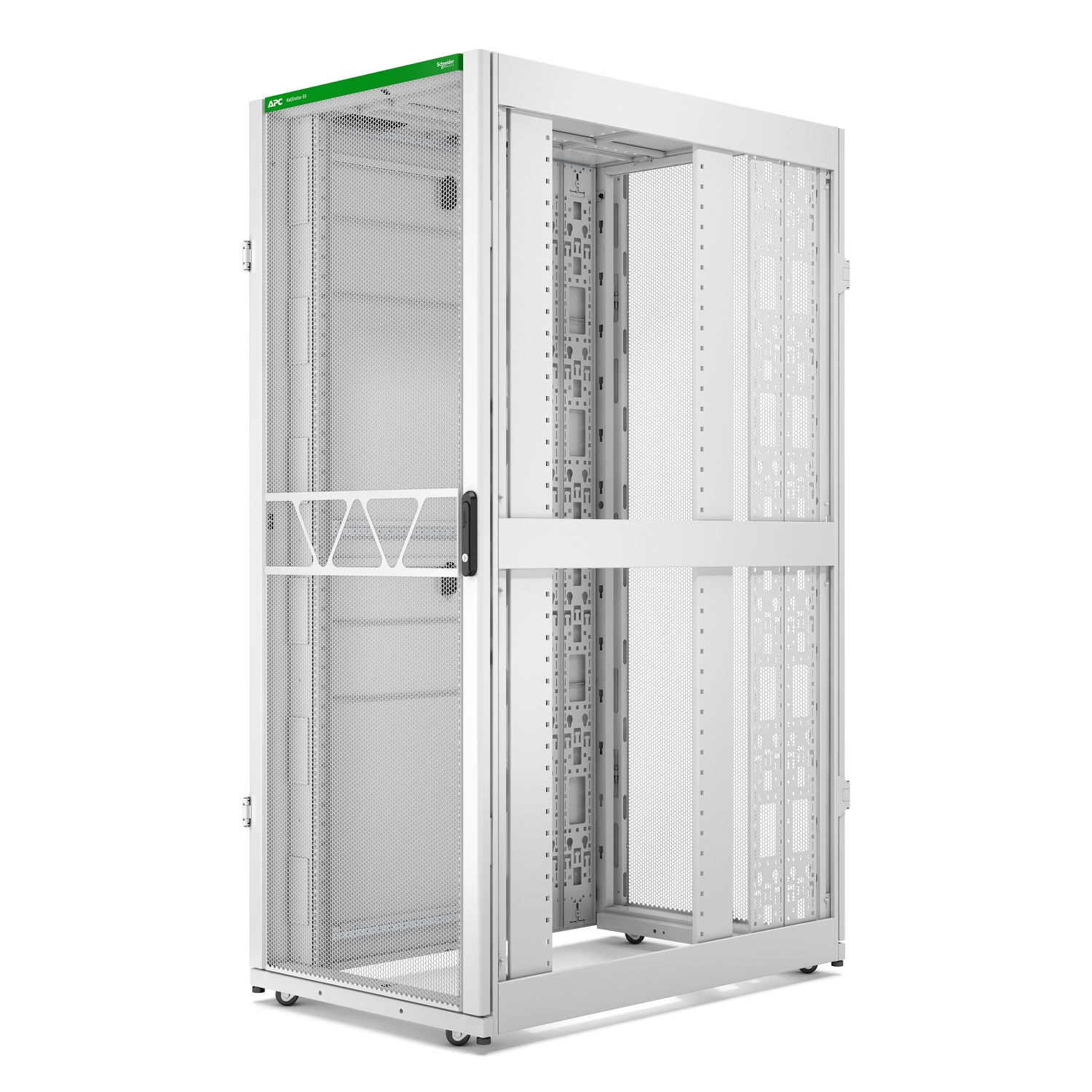 APC NetShelter SX Series White 42 U Steel Enclosure , with 4 Post Frame, 1200 mm, 1991 mm Height 750 mm