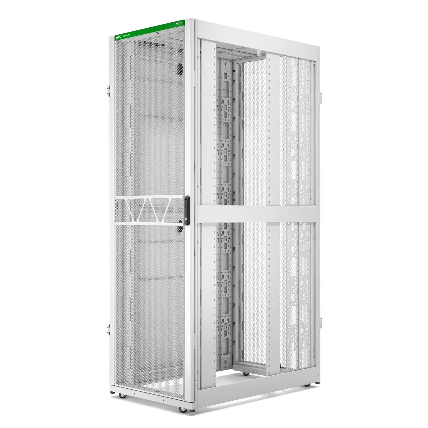 APC NetShelter SX Series White 48 U Steel Enclosure , with 4 Post Frame, 1200 mm, 2258 mm Height 750 mm