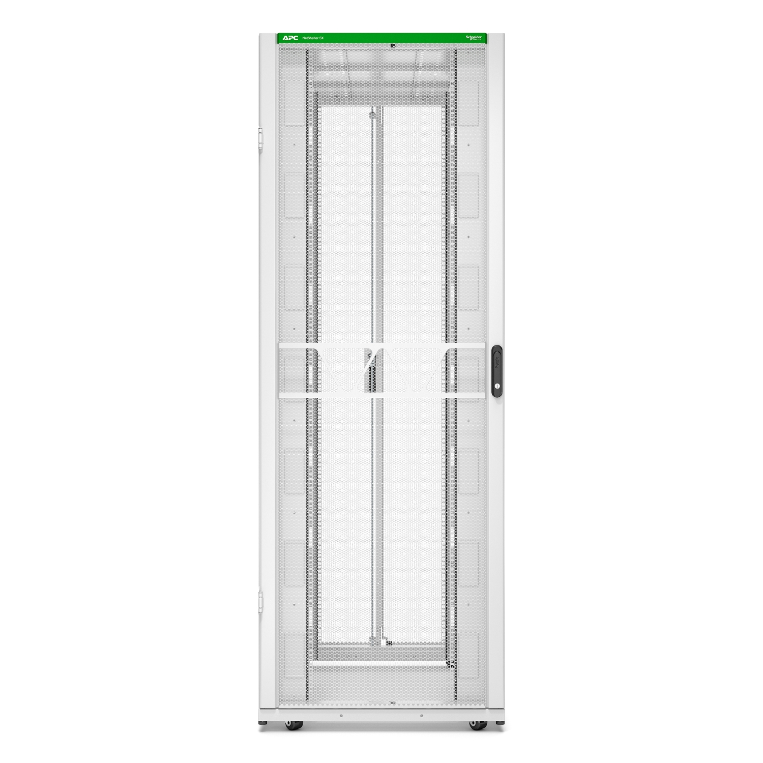ar3387w2 APC NetShelter SX Series White 48 U Steel Enclosure , with 4 Post Frame, 1200 mm, 2258 mm Height 800 mm
