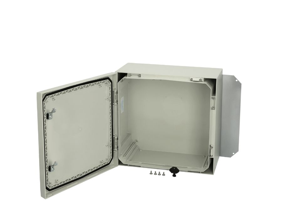 Fibox ARCA 404021 Series Polycarbonate Wall Box, IP66, 400 mm x 400 mm x 210 mm