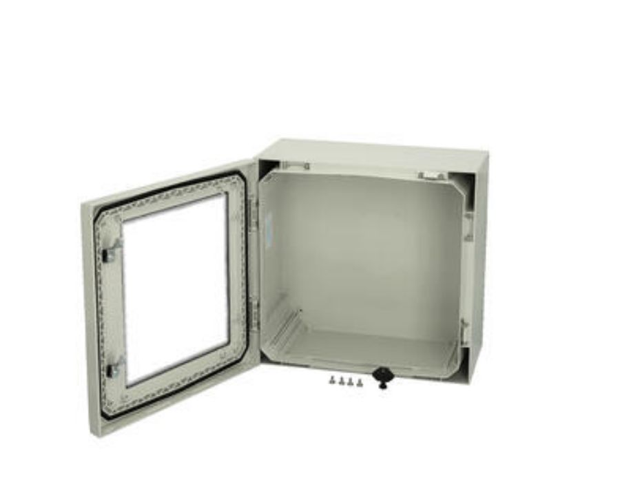 Fibox ARCA 404021W No MP Series Polycarbonate Wall Box, IP66 Transparent Door, 400 mm x 400 mm x 210 mm