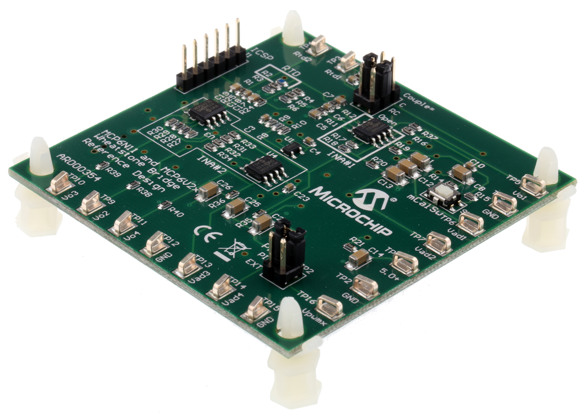 Microchip ARD00354 Wheatstone Bridge Reference Design for MCP6V26, MCP6V27, MCP6N11