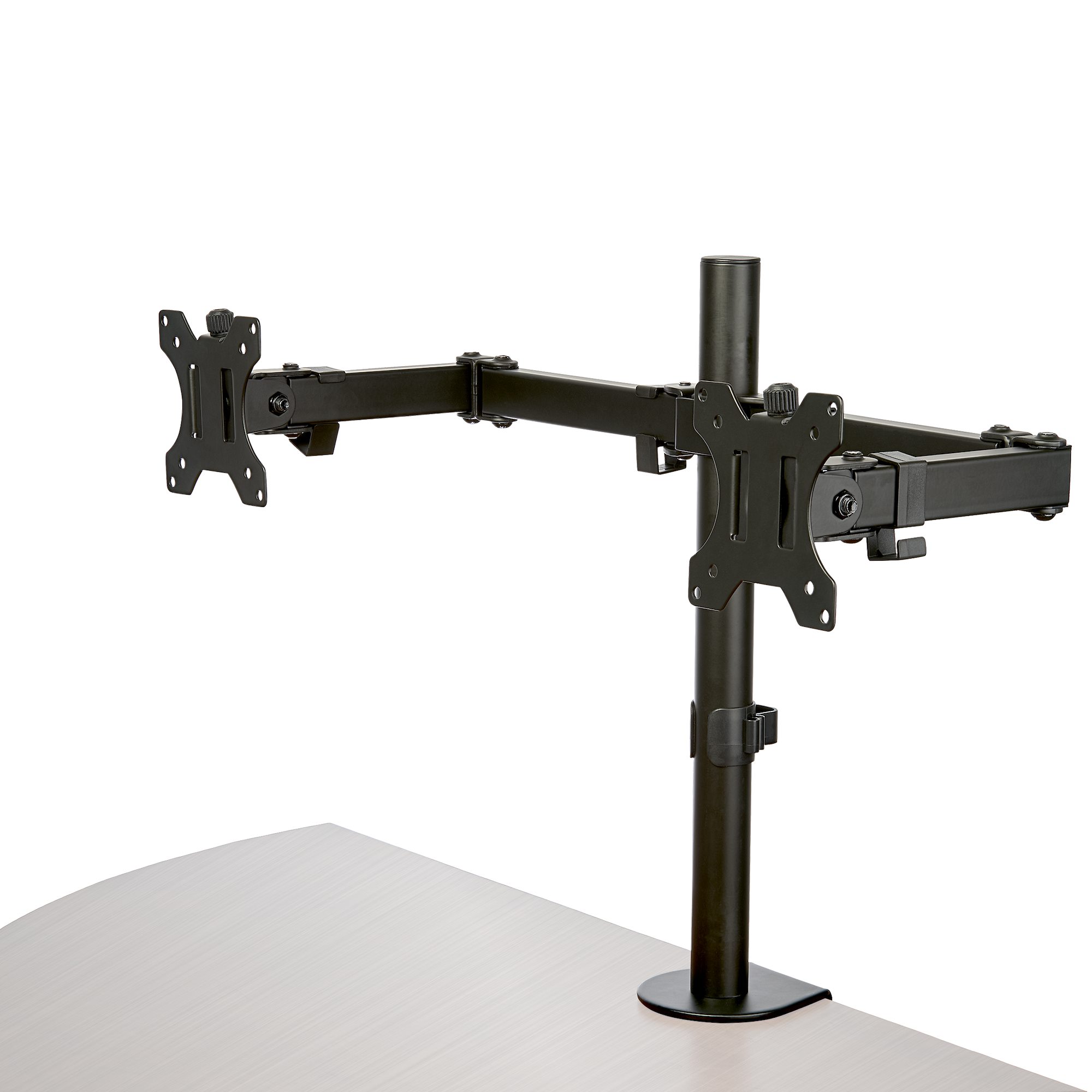 StarTech.com ARMDUAL2 Black Monitor Arm, Desk Mount