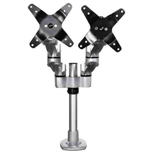 StarTech.com ARMDUALPS Silver Monitor Arm, Desk Mount