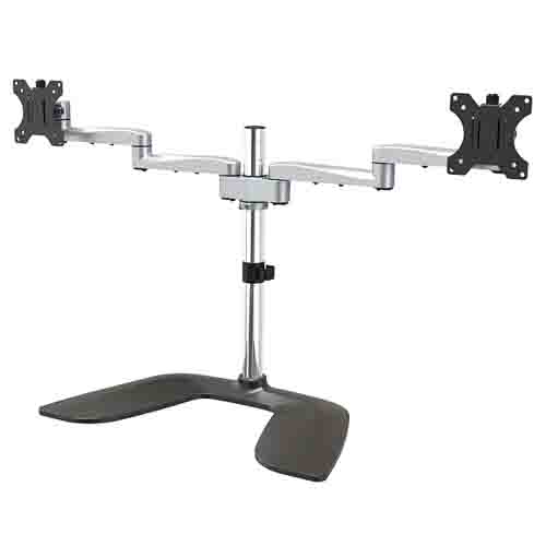 StarTech.com ARMDUALSS Silver Monitor Arm, Desk Mount