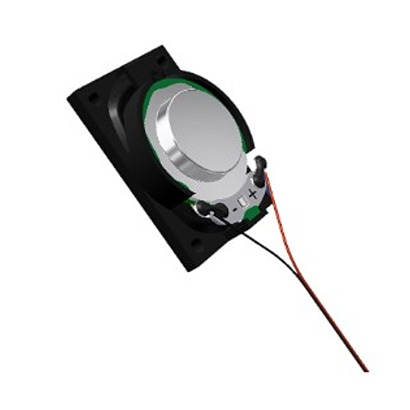 PUI Audio 3 W Miniature Speaker 40 mm Dia., 52.5 mm Lead Length 11.7 mm, 40mm
