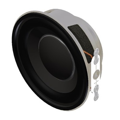 PUI Audio 4 Ω 3 W Miniature Speaker 40 mm Dia. 18.3 mm, 40mm