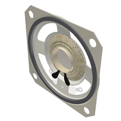 PUI Audio 8 Ω 1.5 W Miniature Speaker 50.5 mm Dia. 12 mm, 50.5mm