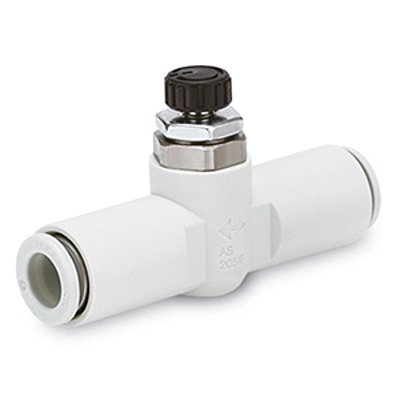 SMC AS2 Series Speed Controller Pneumatic Silencer & Exhaust Restrictor Function Fitting, AS2051FM-08, Inlet Male,
