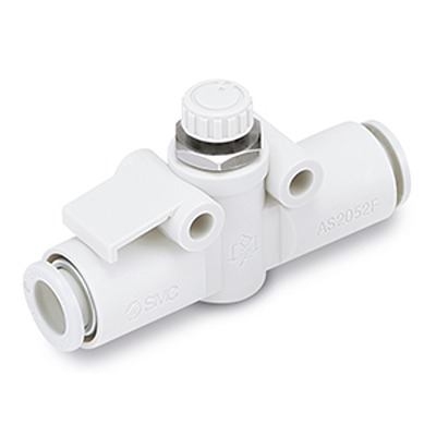 SMC AS2 Series Speed Controller Pneumatic Silencer & Exhaust Restrictor Function Fitting, AS2052F-08-X214, Inlet Male,