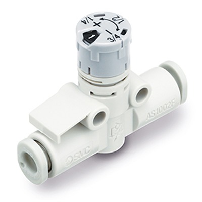 SMC AS2 Series Speed Controller Pneumatic Silencer & Exhaust Restrictor Function Fitting, AS2052FS-06A, Inlet Male,