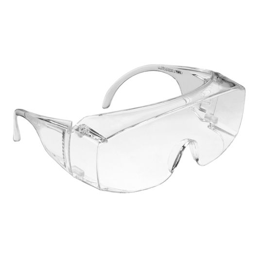 JSP ASD Safety Glasses, Clear, Black Polycarbonate Lens, Acetate