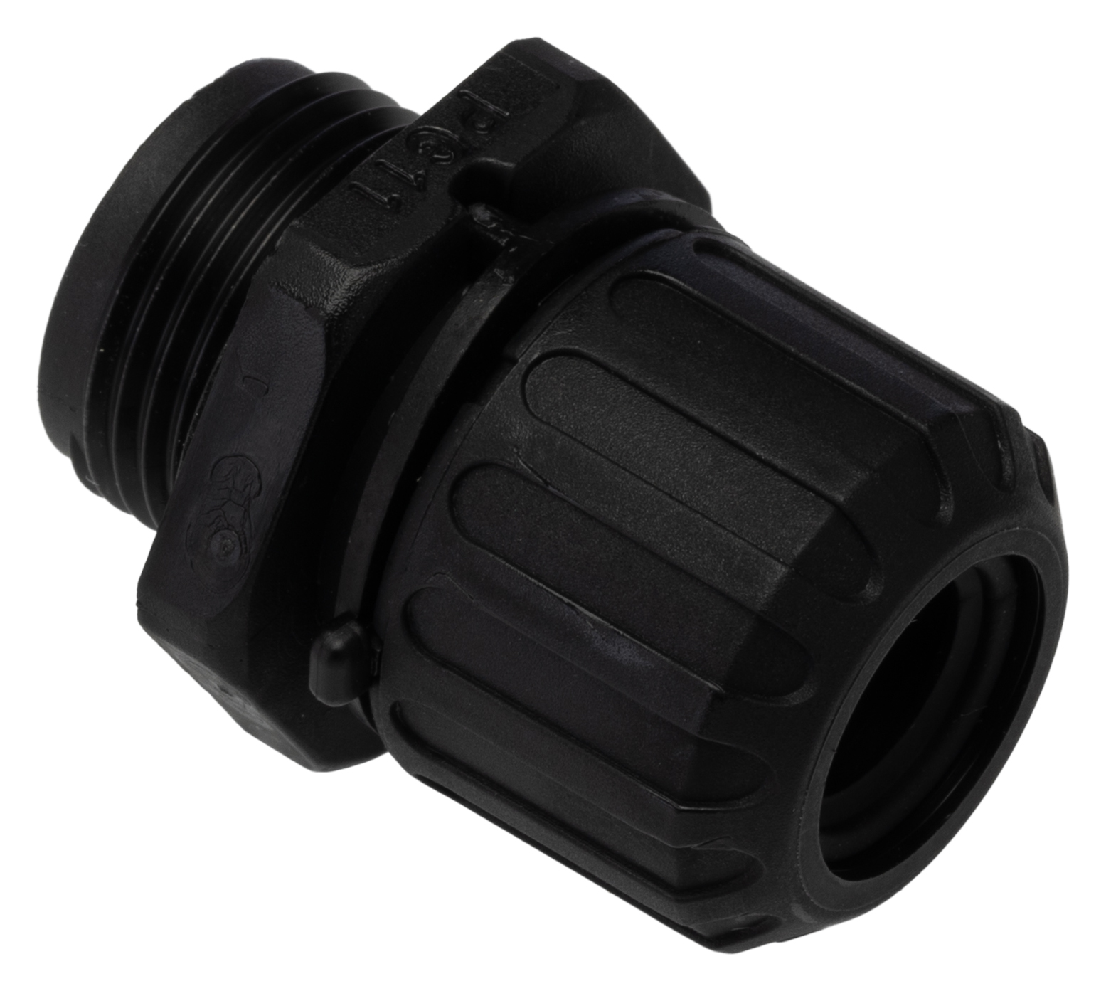 Adaptaflex Black, Conduit Fitting, 13 mm Nominal Size, PG11, Polyamide 66, Black IP67 rating