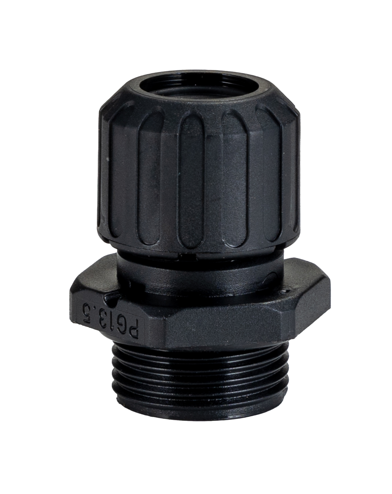Adaptaflex Black, Conduit Fitting, 12 mm Nominal Size, PG13.5, Polyamide 66, Black IP67 rating