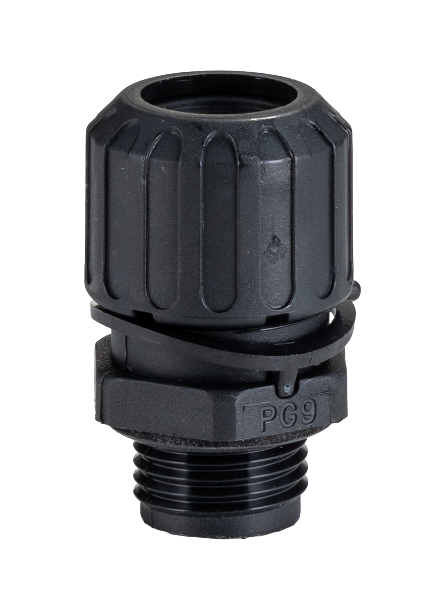 Adaptaflex Black, Conduit Fitting, 13 mm Nominal Size, PG9, Polyamide 66, Black IP67, IP66, IP68, IP69K rating