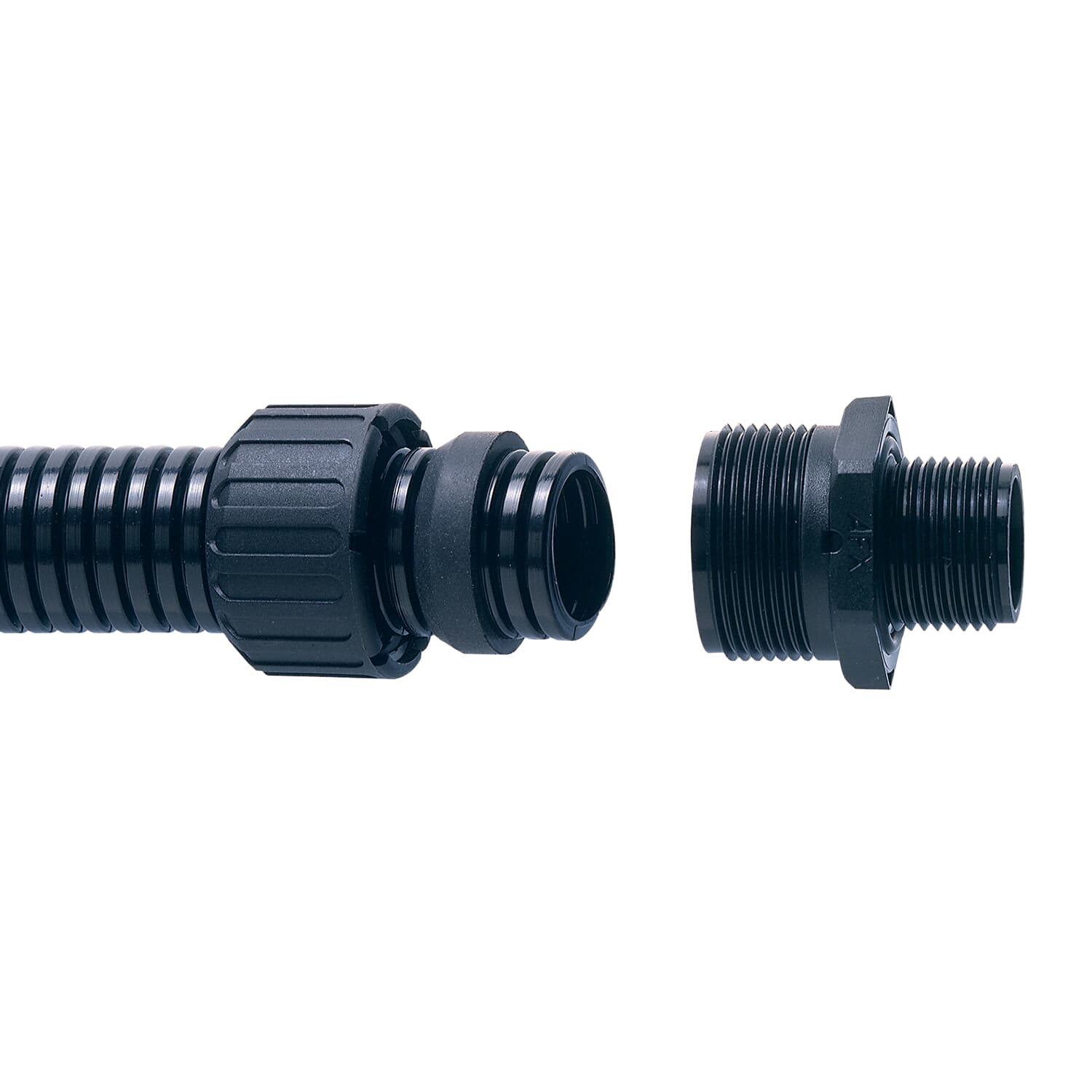 Adaptaflex Fitting Black, Conduit Fitting, 16 mm Nominal Size, PG13.5, Polyamide 66, Black IP68, IP69K, IP67, IP66
