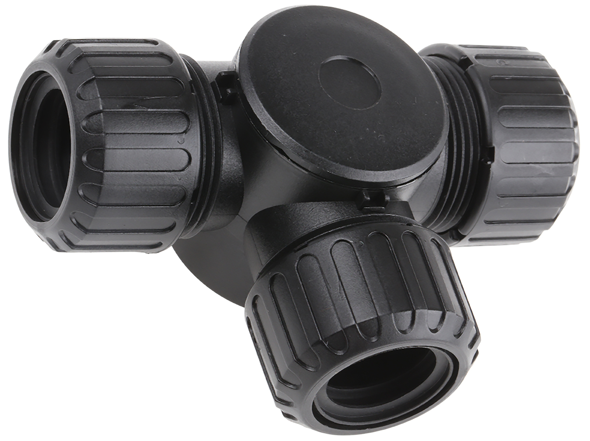 Adaptaflex Black, Conduit Fitting, 21 mm Nominal Size, M20, Polyamide 66, Black IP66, IP67 rating