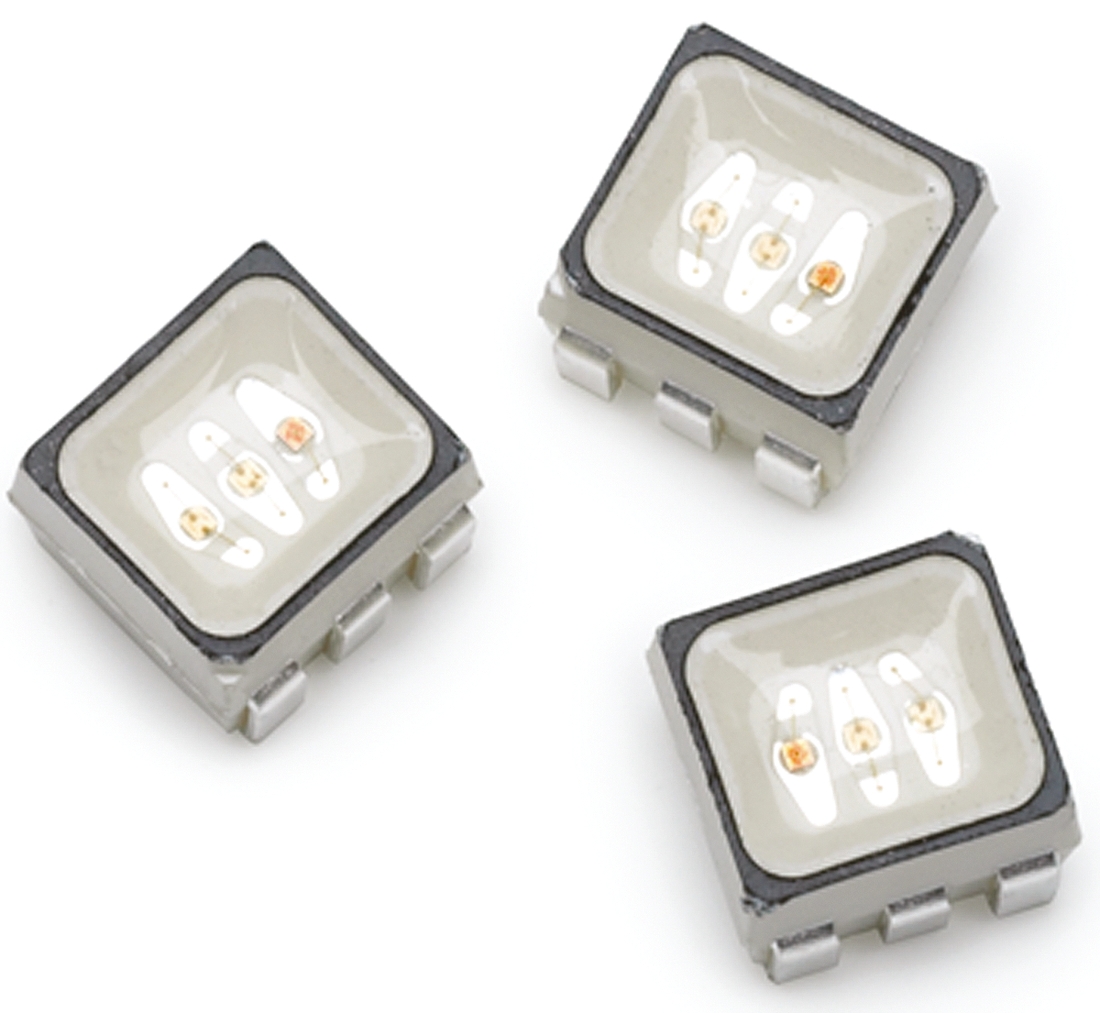 Broadcom 2.1 V RGB LED PLCC 6 Surface Mount ASMT ASMT-YTB7-0AA02