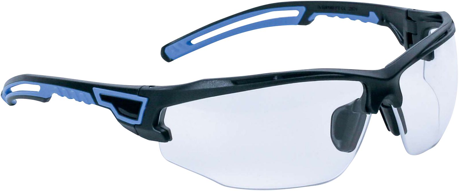 Delta Plus ASO2 Safety Glasses, Anti-Scratch, Clear Polycarbonate Lens, Thermoplastic Rubber, Polycarbonate