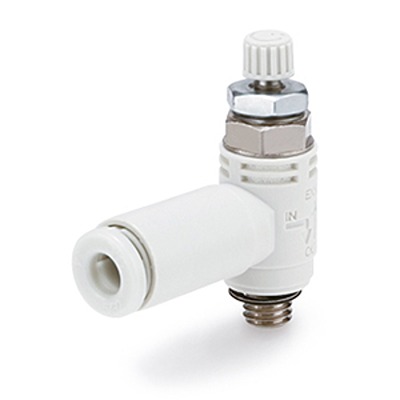 SMC AS410F Series Speed Controller Pneumatic Silencer & Exhaust Restrictor Function Fitting, ASV410F-01-10S, Inlet