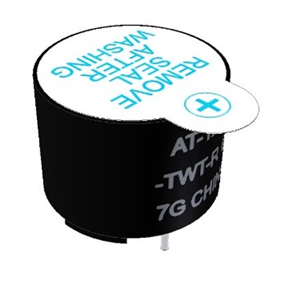 PUI Audio 85 dBA Through Hole External Piezo Buzzer Transducer 8.5 mm 1 V Min 12 mm 12mm 3V Max