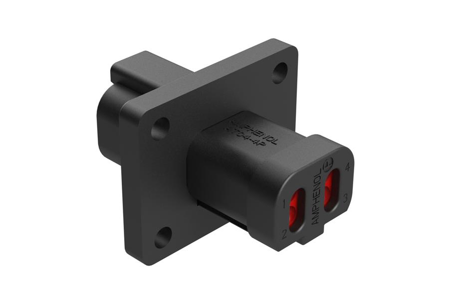 Amphenol, AT04 Automotive Connector Male Black Panel 4 Way Crimp Termination AT04-4P-LE11