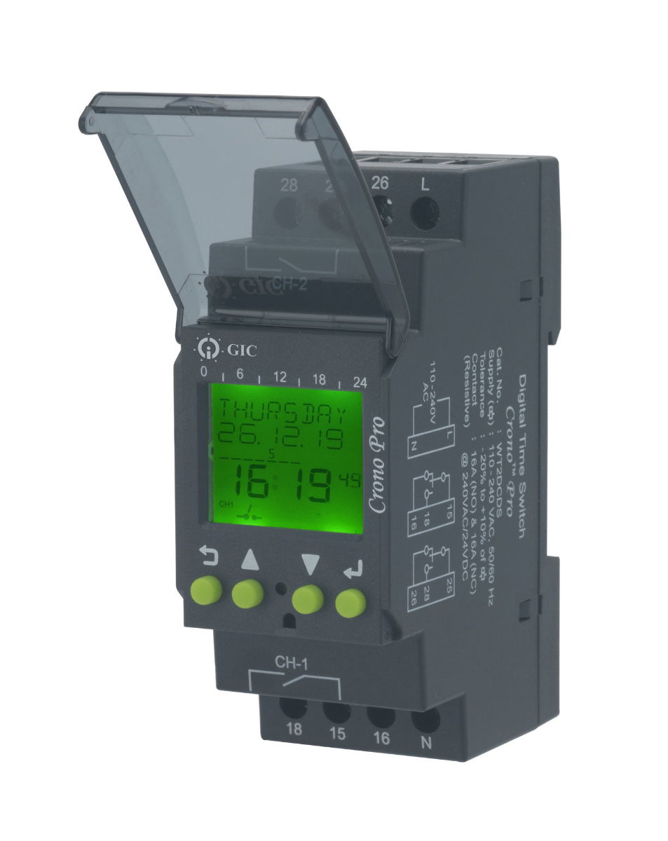 GIC Digital Crono Pro Time Switch 240V ac