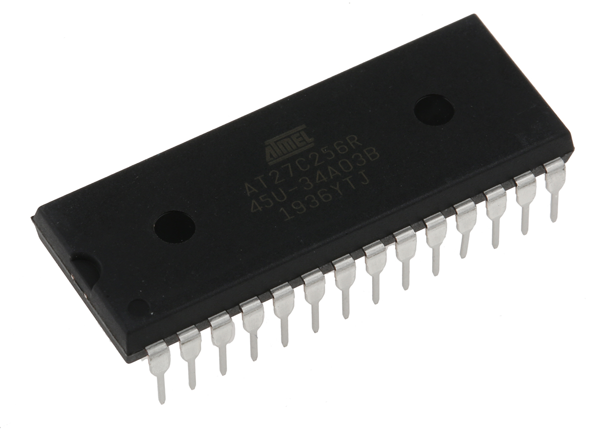 Microchip 256 kB EPROM 28-Pin PDIP, AT27C256R-45PU