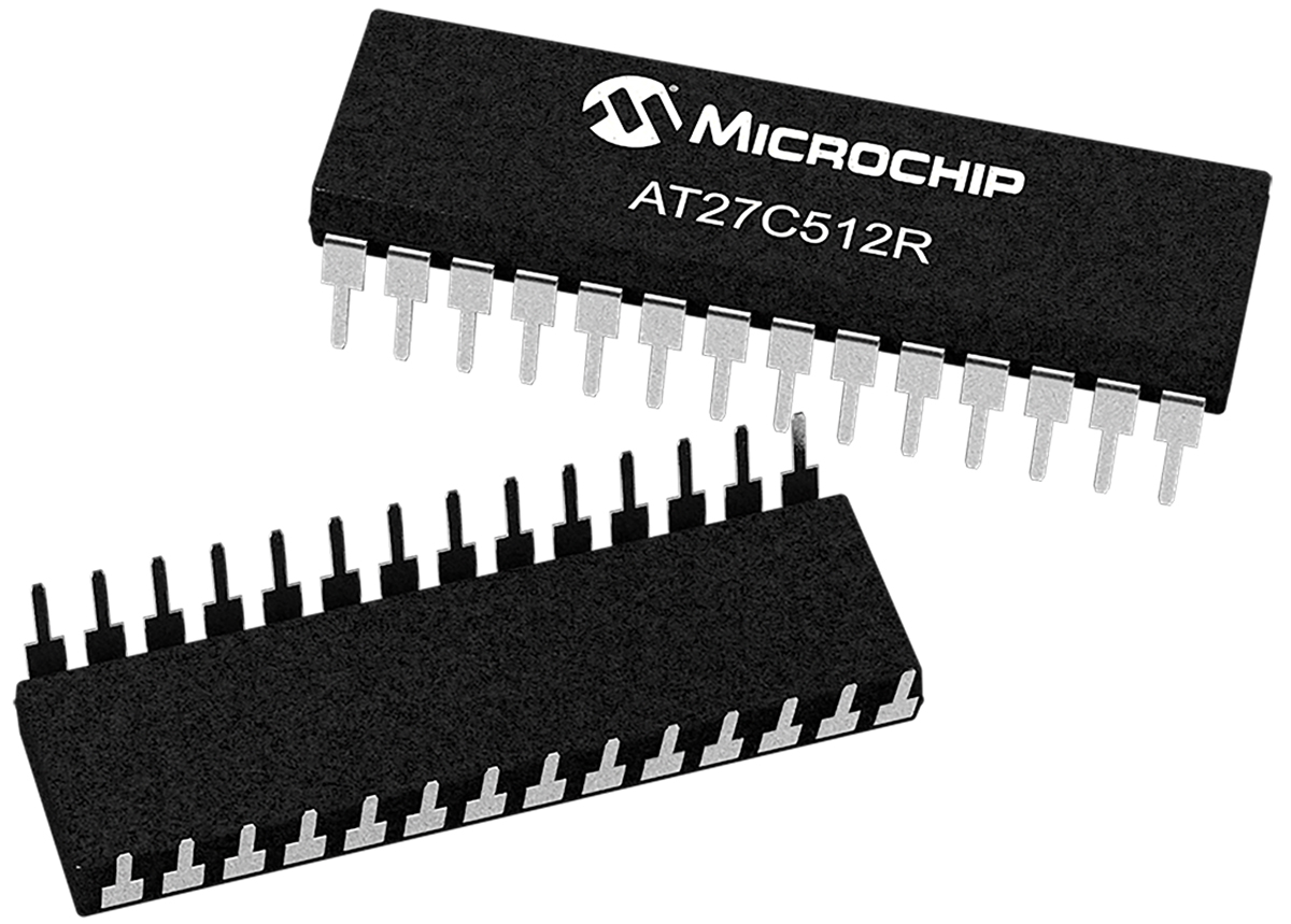 Microchip 512 kB EPROM 28-Pin PDIP, AT27C512R-45PU