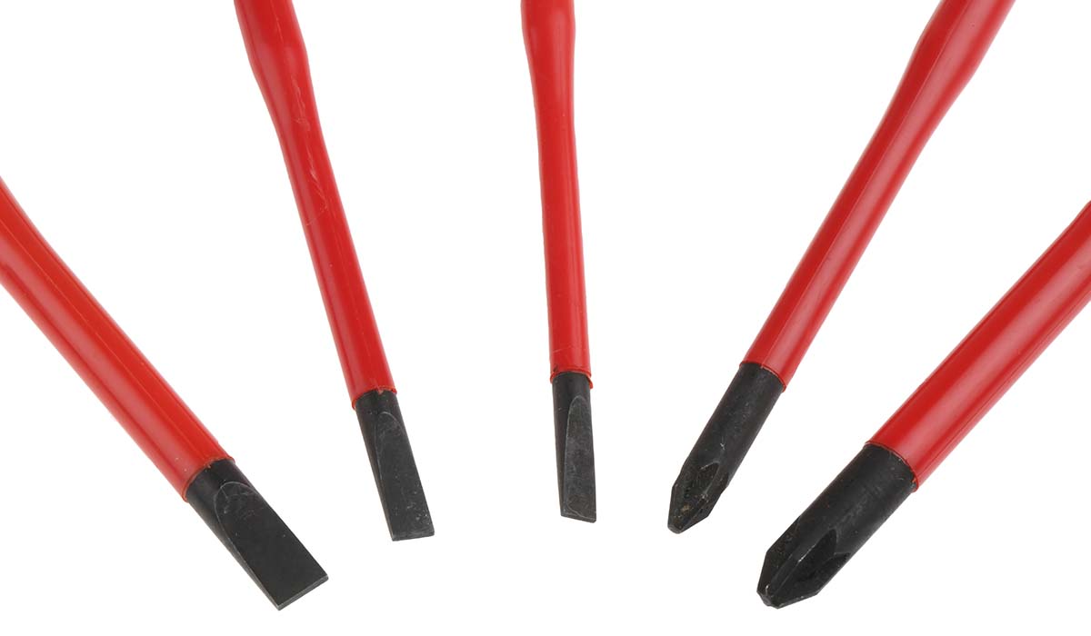 atdj5tvepb Facom Pozidriv, Slotted Insulated, 5-Piece ESD Safe