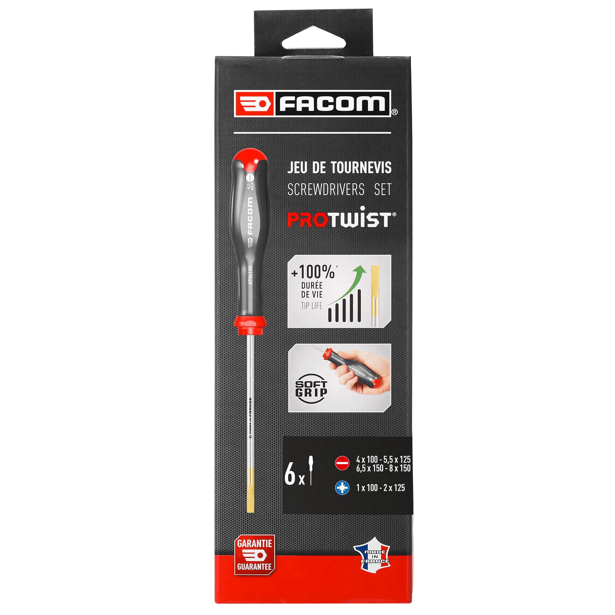 Facom Pozidriv Standard Screwdriver Set, 6-Piece