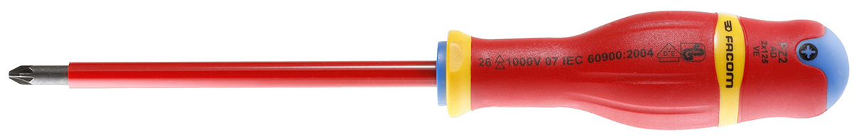 Facom Insulated, PZ3 Tip, 125 mm Blade VDE/1000V Approved