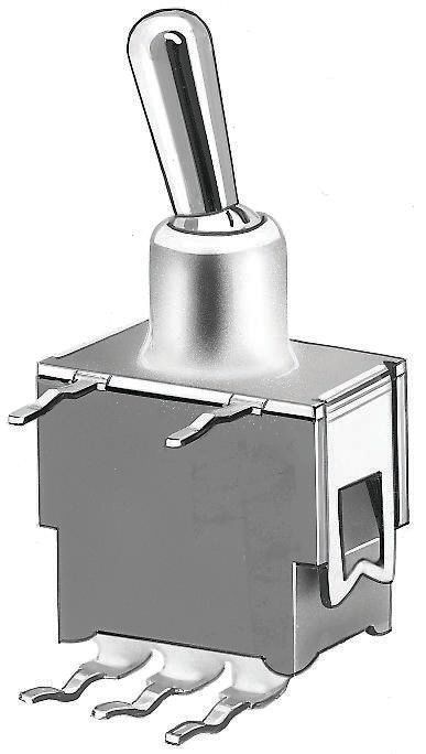 KNITTER-SWITCH Toggle Switch, PCB Mount, On-Off-On, SPDT, Solder Terminal, 48 V dc, 48 V ac
