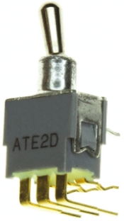 KNITTER-SWITCH Toggle Switch, PCB Mount, On-On, DPDT, Solder Terminal, 48 V ac