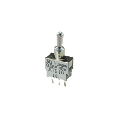 Nidec Components Toggle Switch, PCB Mount, On-Off-On, DPDT, Terminal Terminal