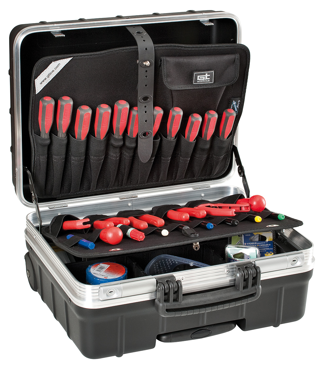 atomik-wh-pts GT Line 2 Drawer Plastic Tool Case Wheeled 352 mm 465 mm 255mm