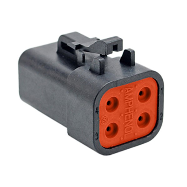 Amphenol, ATP Automotive Connector Female Black Free Hanging 4 Way Crimp Termination ATP06-4S-RD01BK