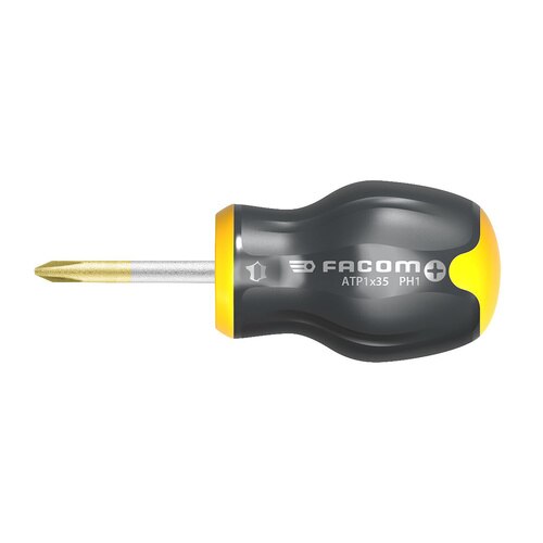 Facom Stubby, PH1 Tip, 35 mm Blade, 91 mm Overall