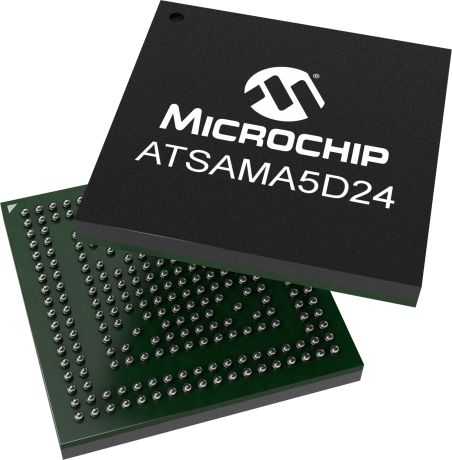 Microchip ATSAMA5D24C-CUR Cortex A5 MPU Microprocessor SAMA5D2 32 bit ARM V7-A 500 MHz 256-Pin TFBGA