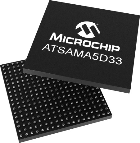 Microchip ATSAMA5D33A-CU ARM Cortex A5 Microprocessor SAMA5D3 32 bit ARM 500 MHz 324-Pin LFBGA